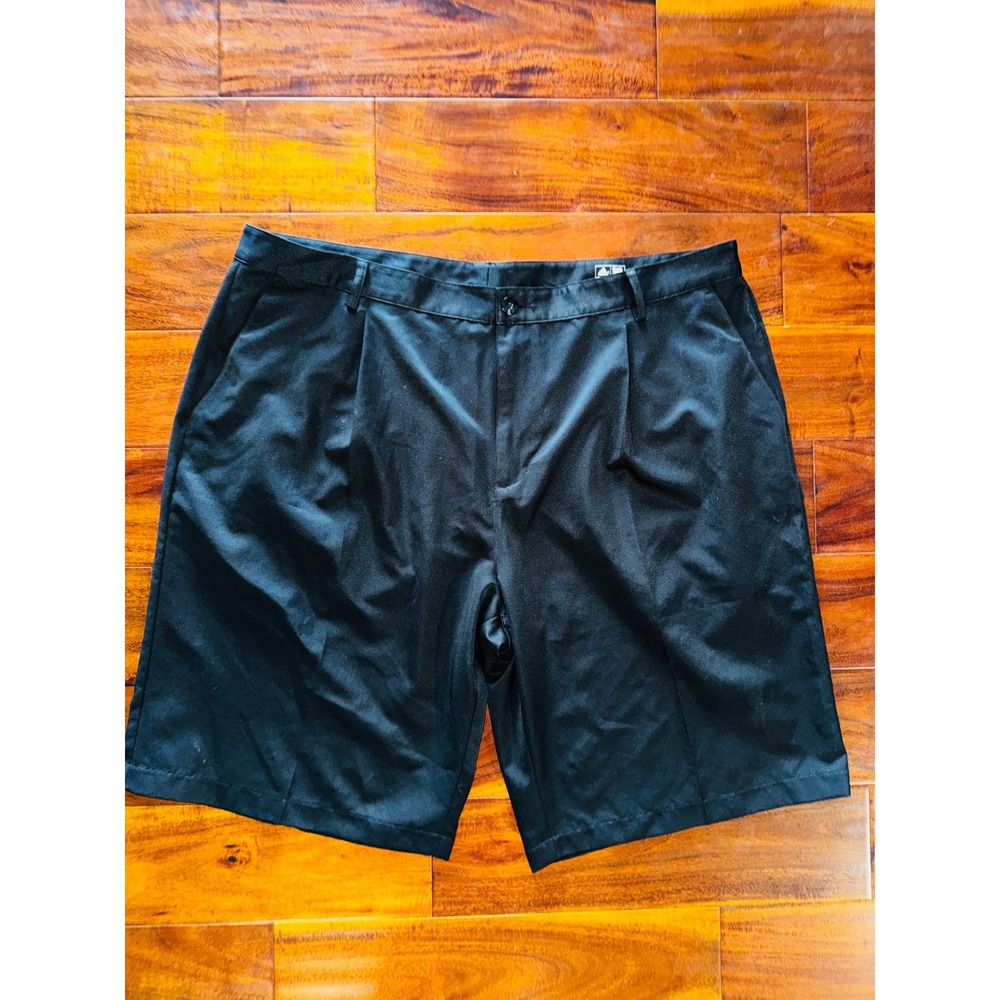 Adidas Climalite Golf Shorts Mens 40 Black Pleated Athletic Performance Casual